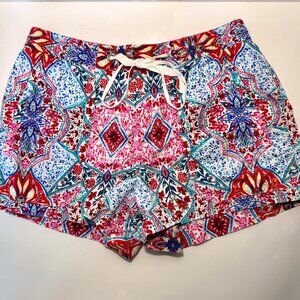 Gap Size Small Women's Linen Cotton Blend Shorts Floral Print Pockets 3'' 11''